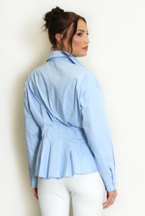 Pleated Fitted Blouse