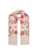 Floral Embroidered Scarf 