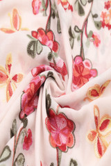 Floral Embroidered Scarf 