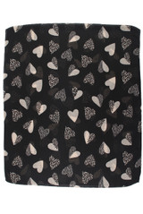 Leopard Heart Print Scarf 