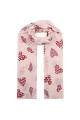 Leopard Heart Print Scarf 