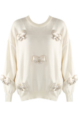 Diamante Padded Bow Jumper 