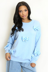 Diamante Padded Bow Jumper 