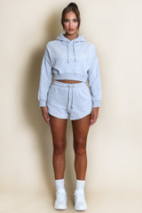 Namaste Cropped Hoodie And Shorts Set
