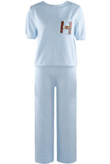 Soft Knit H Motif Jumper and Wide Leg Trouser Set