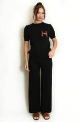 Soft Knit H Motif Jumper and Wide Leg Trouser Set