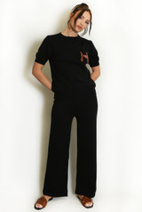 Soft Knit H Motif Jumper and Wide Leg Trouser Set