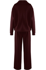 Half Zip Sweatshirt And Wide Leg Trouser Set