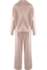 Half Zip Sweatshirt And Wide Leg Trouser Set