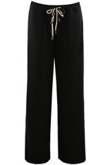 Half Leopard Print Jogger With Stripe