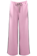 Half Leopard Print Jogger With Stripe