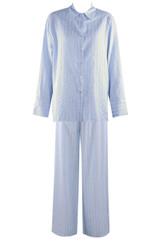 Monochrome Stripe Casual Blouse And Trouser Set