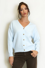 Heart Button Soft Knit Cardigan 