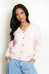 Heart Button Soft Knit Cardigan 
