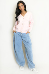 Heart Button Soft Knit Cardigan 