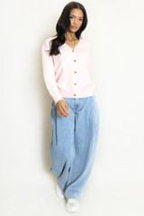 Heart Button Soft Knit Cardigan 