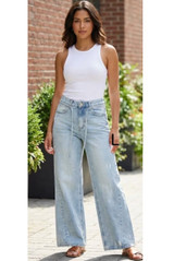 Twisted Seam Light Wash Jeans