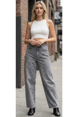 Mid Rise Barrel Leg Jeans