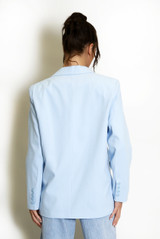 One Button Cotton Blazer