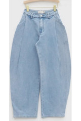 Mid Wash Barrel Jeans