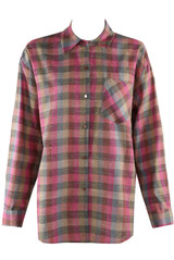 Fuchsia Diamante Embellished Cotton Blouse