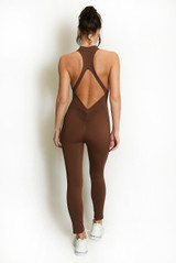 Cut Out Back Pushup Unitard