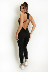 Cut Out Back Pushup Unitard