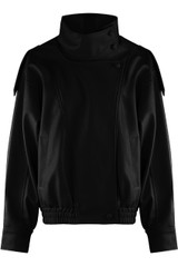 Faux Leather High Neck Jacket
