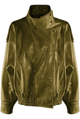 Vinyl High Neck Oversized Jacket