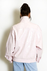 Vinyl High Neck Oversized Jacket