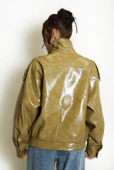 Vinyl High Neck Oversized Jacket