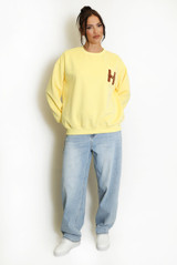 H Motif Crew Neck Sweatshirt