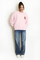 H Motif Crew Neck Sweatshirt