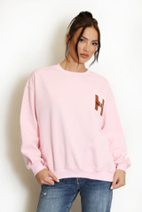 H Motif Crew Neck Sweatshirt
