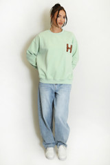 H Motif Crew Neck Sweatshirt
