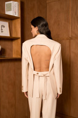 Tailored Open Back Blazer