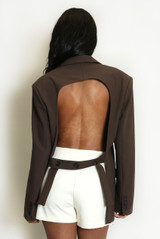 Tailored Open Back Blazer