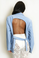 Tailored Open Back Blazer