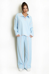 Contrast Sweatshirt And Trouser Set