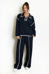 Contrast Sweatshirt And Trouser Set