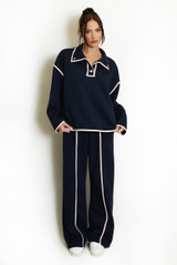 Contrast Sweatshirt And Trouser Set
