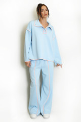 Contrast Sweatshirt And Trouser Set