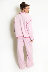 Contrast Sweatshirt And Trouser Set