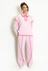 Contrast Sweatshirt And Trouser Set
