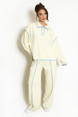 Contrast Sweatshirt And Trouser Set