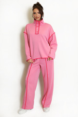 Contrast Sweatshirt And Trouser Set