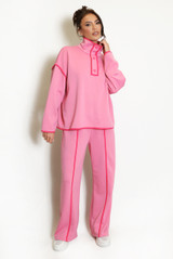 Contrast Sweatshirt And Trouser Set