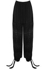 Lace Tie Cuffs Balloon Pants