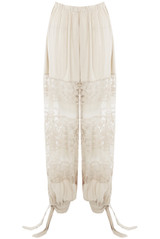 Lace Tie Cuffs Balloon Pants