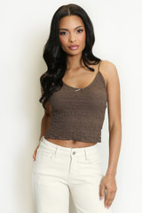 Textured Strappy Cami